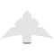 Ekena Millwork Davenport Architectural Grade PVC Gable Bracket, 36"W x 19 1/2"H x 2"D x 6"F, 13/12 Pitch GBP036X20X0206DAV00 - alternate 4